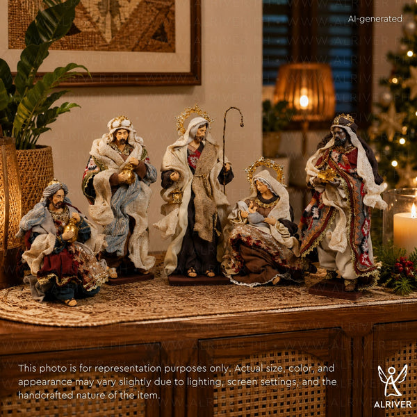12" Night at Bethlehem Nativity Set, Multicolored