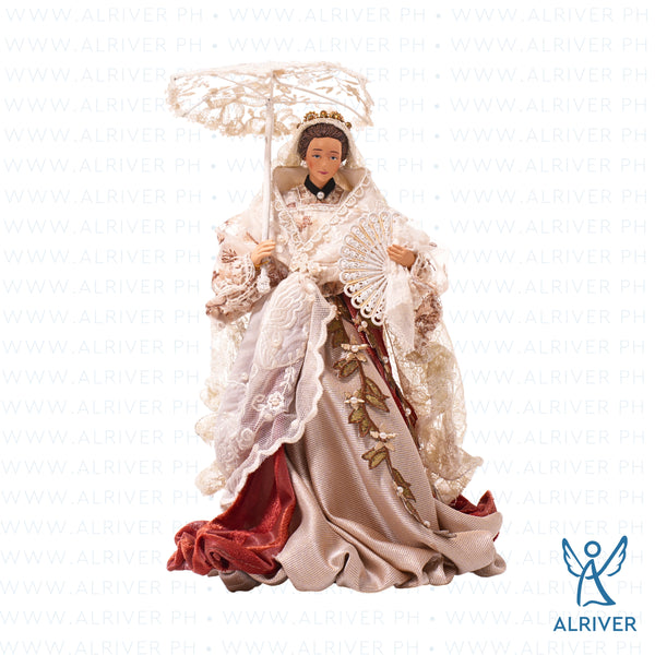 12"  Diana Filipiniana Lady with Fan & Parasol