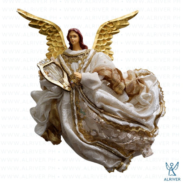 10" Amaris Flying Angel, Beige Gold