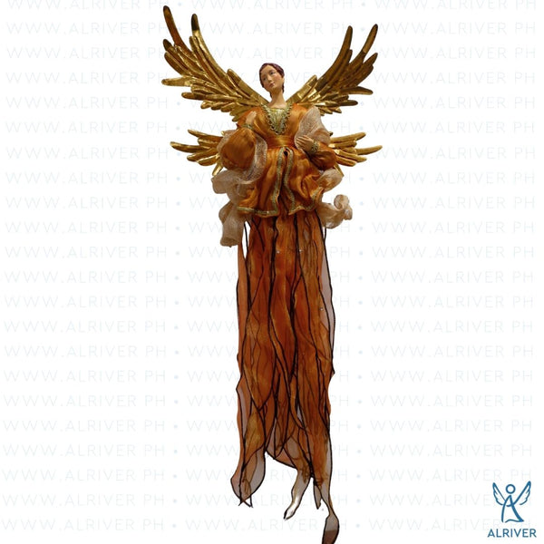 33"L Venice Hanging Angel, Copper Gold