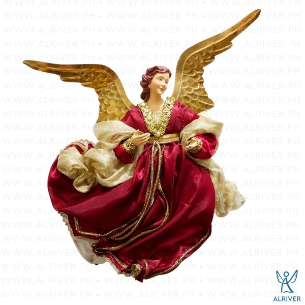 14" Ezra Flying Angel, Burgundy