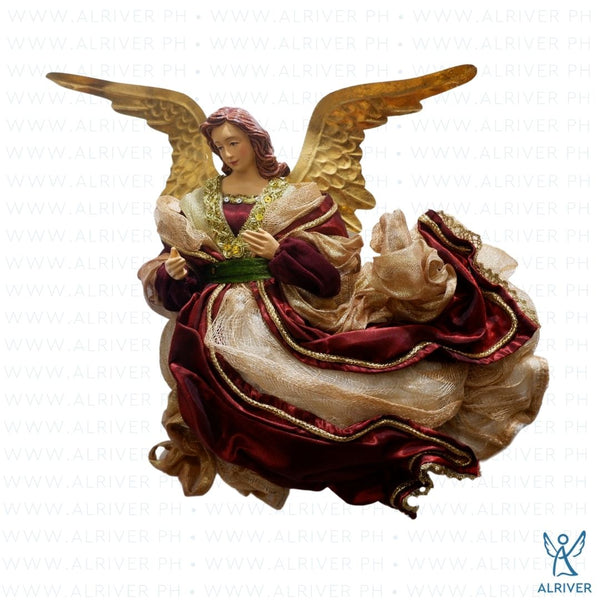 14" Calista Flying Angel, Beige Burgundy