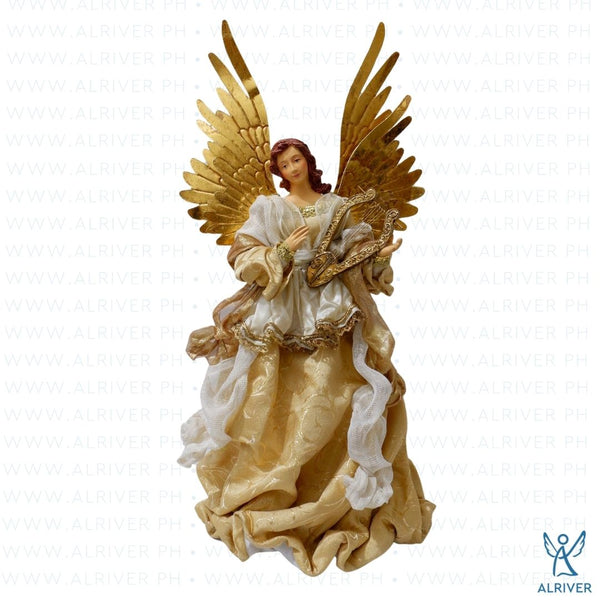 25" Amary Standing Angel, Beige Gold