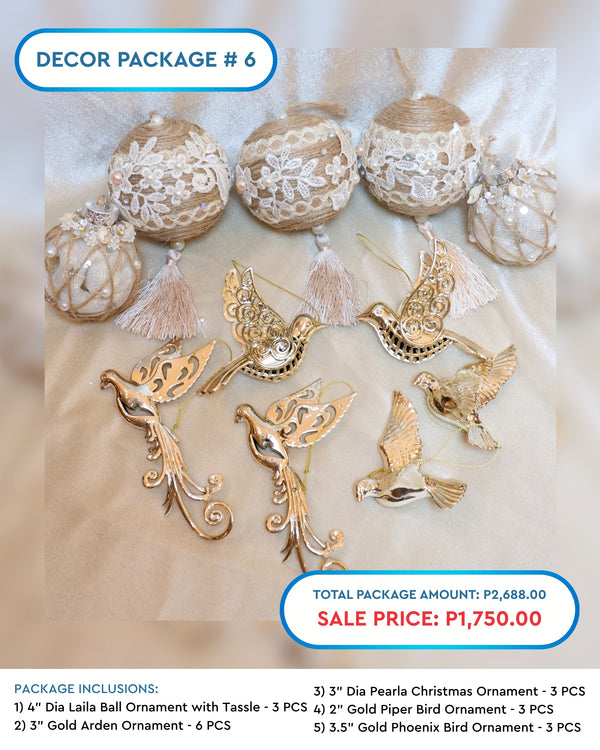 DECOR PACKAGE 6: Natural Christmas Ornaments