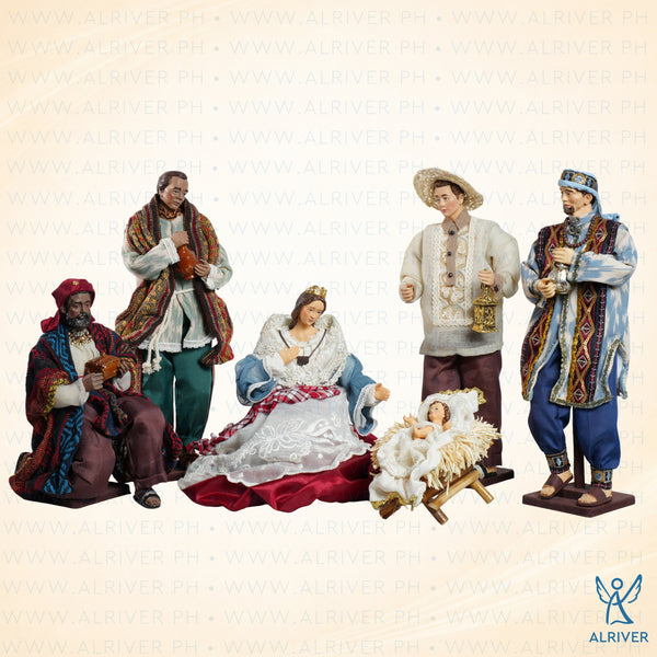 14" Pamana Nativity Set Display, Multicolored