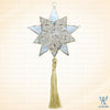 Parol with Tassel Capiz Ornament, White Gold