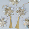 Parol with Tassel Capiz Ornament, White Gold