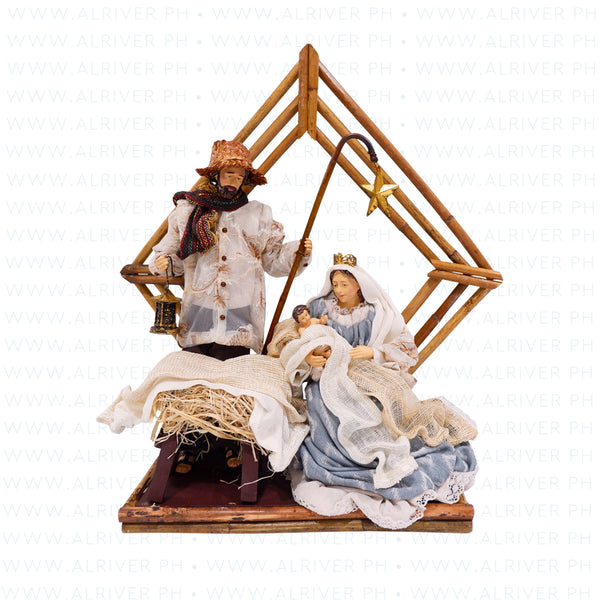 12" Paskong Sinta Holy Family, Blue
