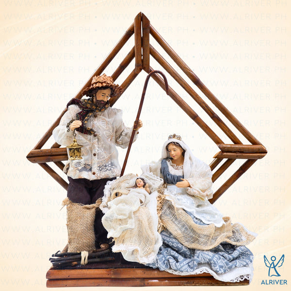 12"  Paskong Sinta Holy Family, Blue