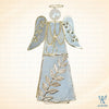 Angel of PEACE Capiz Ornament, White Gold