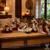 10" Rosas Nativity Set of 6, Burgundy