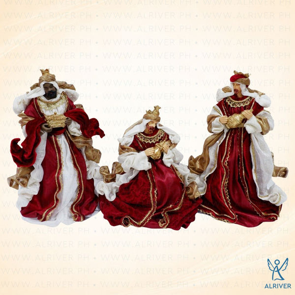 14" Rosso Three Kings Set, Burgundy