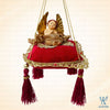 Ruby Cherub Burgundy Velvet  Pillow Ornament