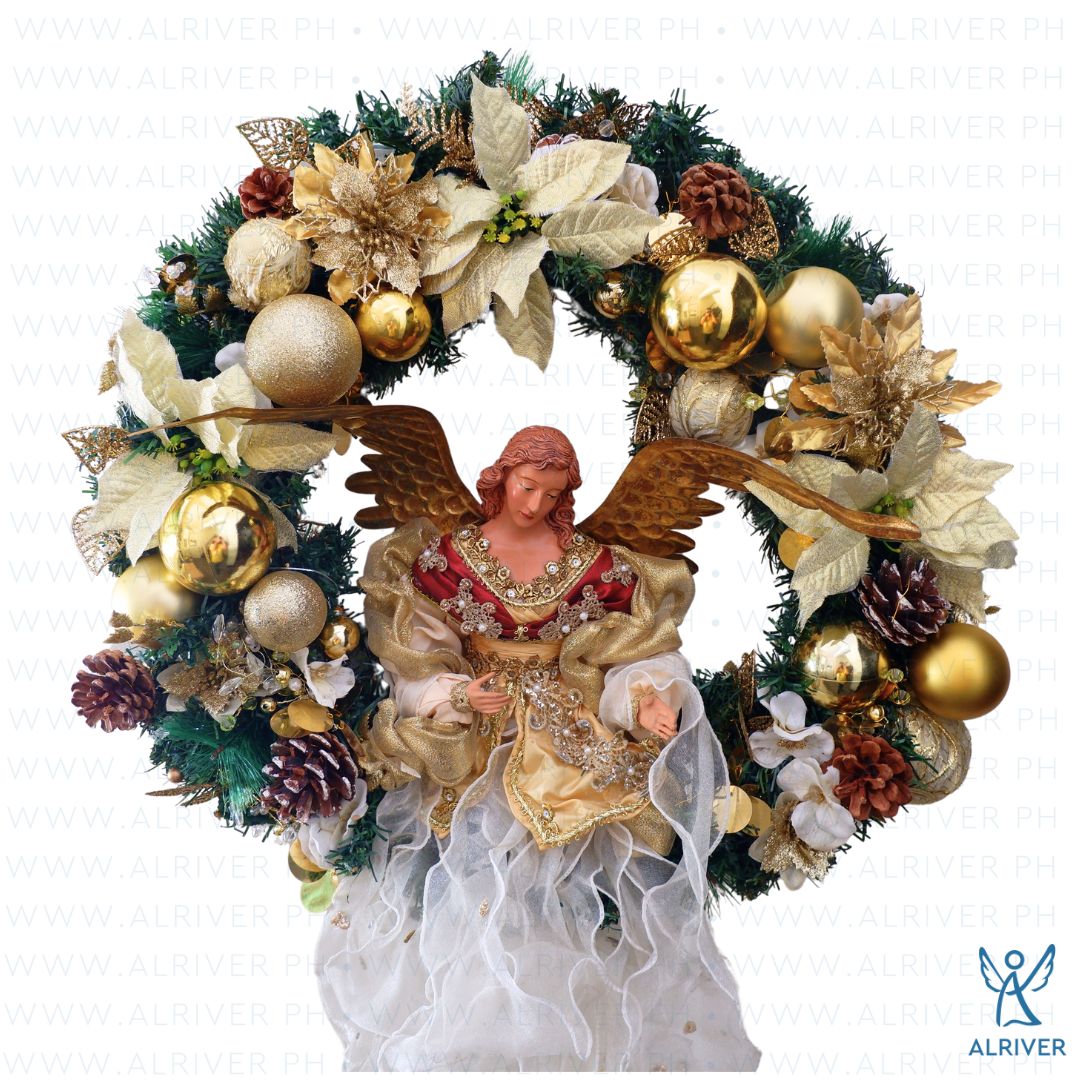 Ruth Floral Wreath with Angel (Large 24