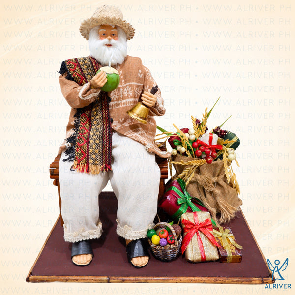 18" Sitting Santa with Buko and Gifts