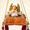 Shaira Cherub Burgundy Orange Pillow Ornament