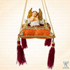 Shaira Cherub Burgundy Orange Pillow Ornament