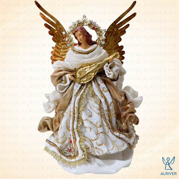 10" Solenn Standing Angel, Beige Gold