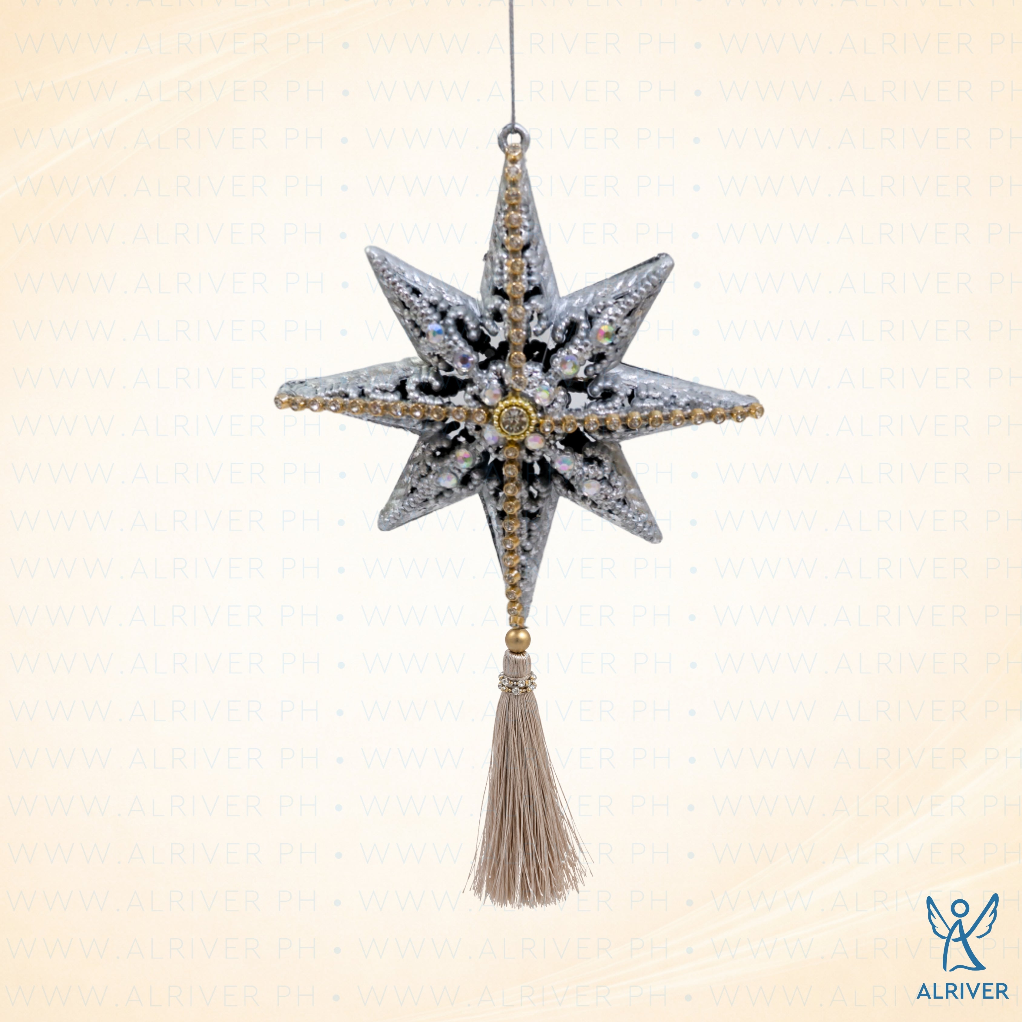 Star of Bethlehem Whimsical Silver with Tassel