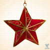 Red Star Capiz Ornament