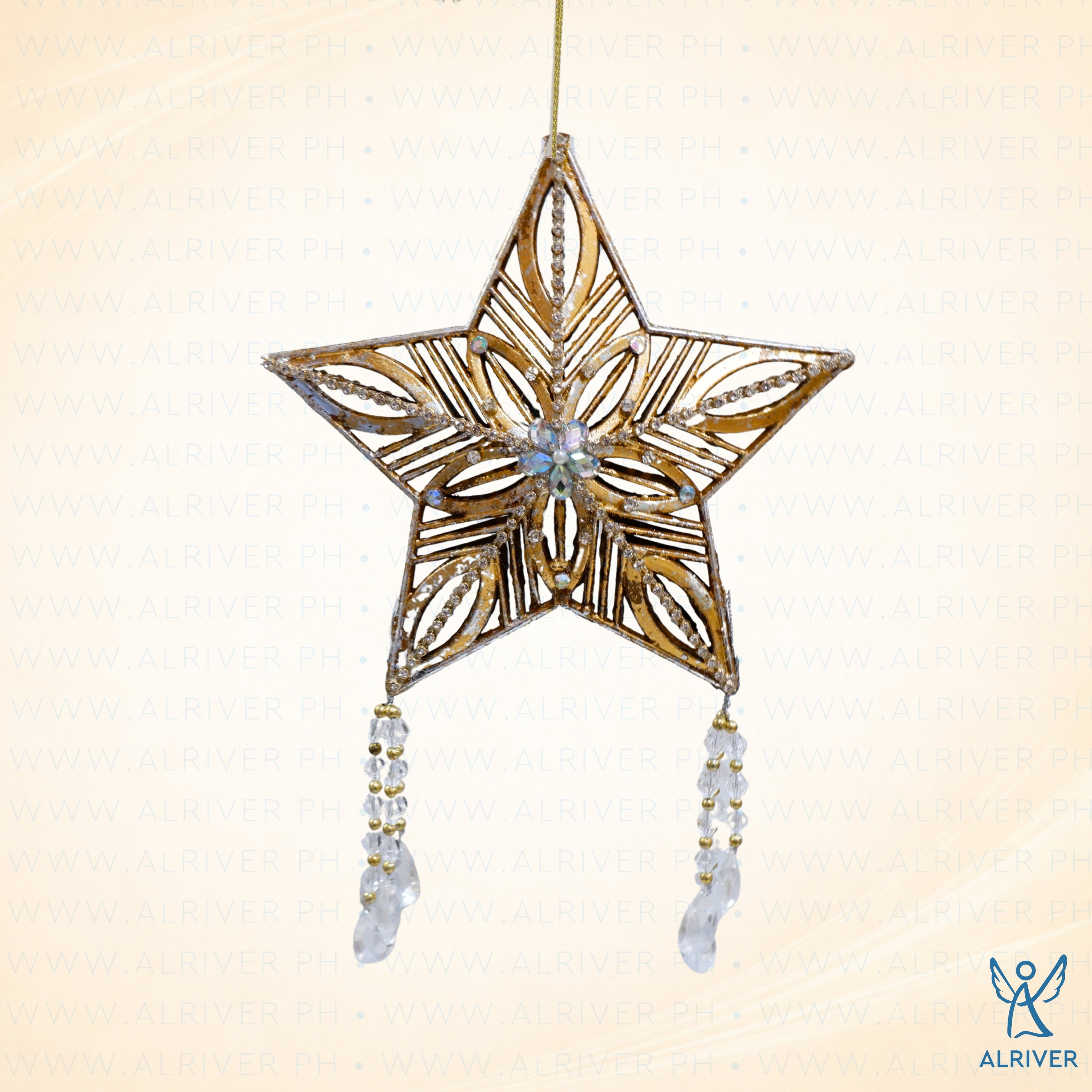 Silver Star Whimsical Big with Cristal Tassel