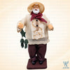 8" Pinoy Tito Santa with Parol, Beige Brown in gift box
