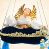 Tori Cherub Torquoise Blue Pillow Ornament