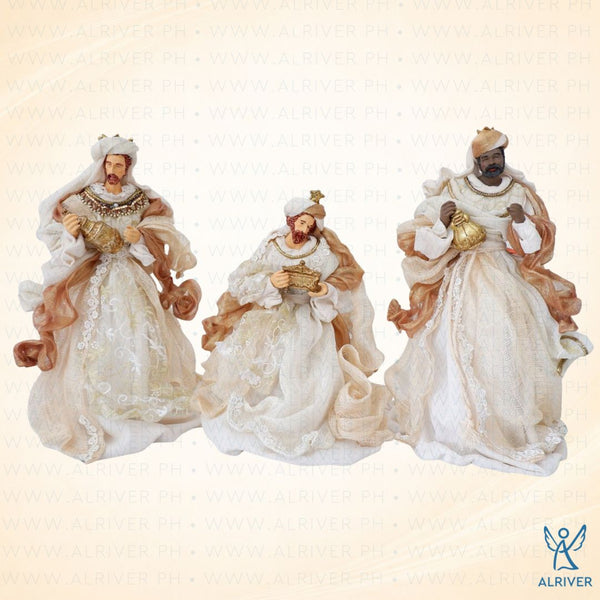 14" Trigo Three Kings Set, Beige Natural