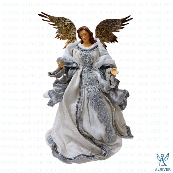 14" Verna Standing Angel, Silver White