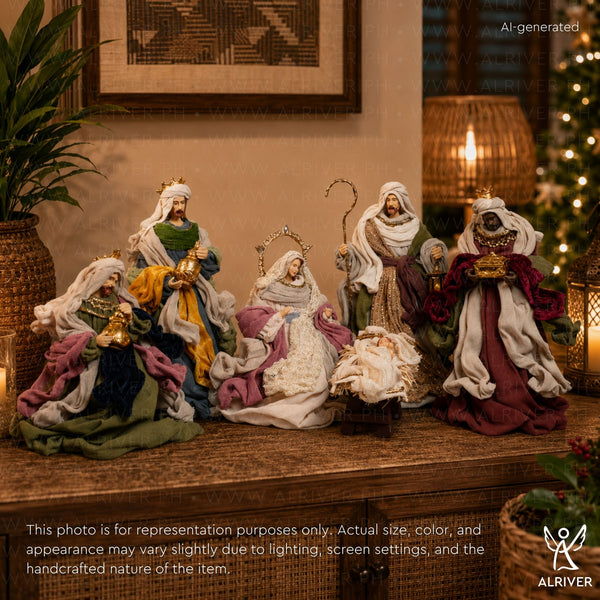 10" Vincenzia Nativity Set of 6, Multicolored
