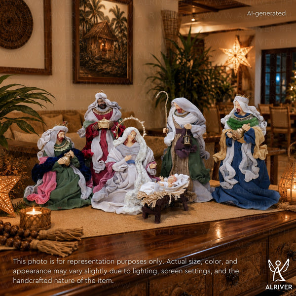 14" Vincenzia Nativity Set (Set of 6), Multicolored